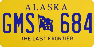 AK license plate GMS684