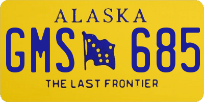 AK license plate GMS685