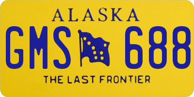 AK license plate GMS688
