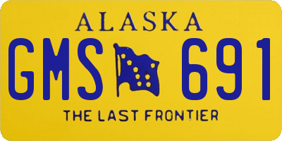 AK license plate GMS691