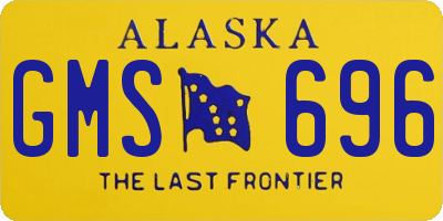 AK license plate GMS696