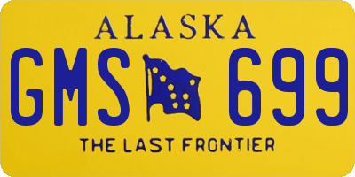 AK license plate GMS699