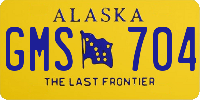 AK license plate GMS704