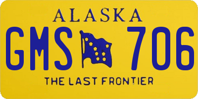 AK license plate GMS706