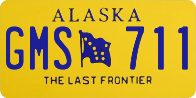 AK license plate GMS711