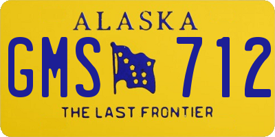 AK license plate GMS712