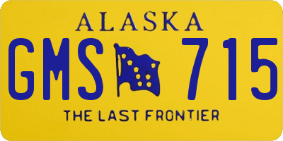 AK license plate GMS715