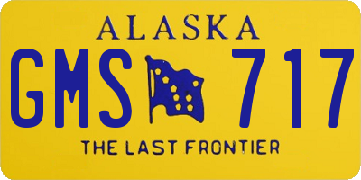 AK license plate GMS717