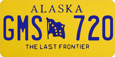 AK license plate GMS720