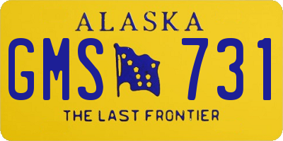 AK license plate GMS731