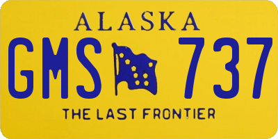 AK license plate GMS737