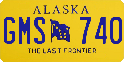 AK license plate GMS740