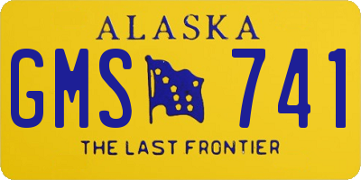 AK license plate GMS741