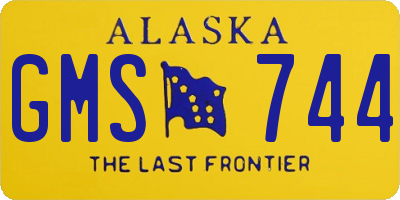 AK license plate GMS744
