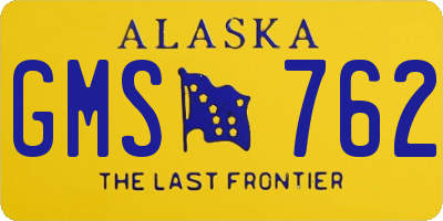 AK license plate GMS762
