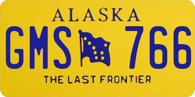 AK license plate GMS766