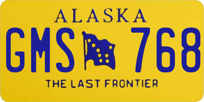 AK license plate GMS768