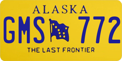 AK license plate GMS772