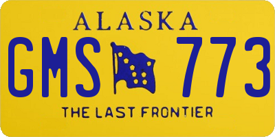 AK license plate GMS773