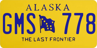 AK license plate GMS778