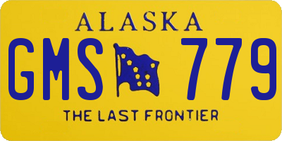 AK license plate GMS779