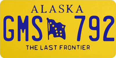 AK license plate GMS792