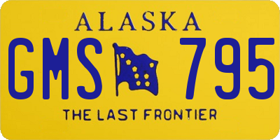 AK license plate GMS795