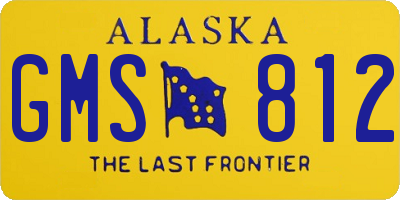 AK license plate GMS812