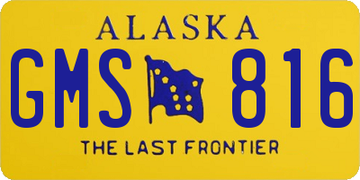 AK license plate GMS816
