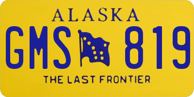 AK license plate GMS819