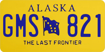 AK license plate GMS821