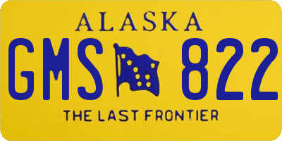 AK license plate GMS822