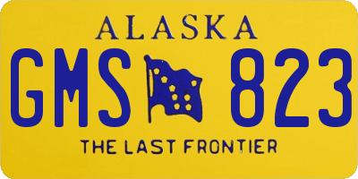 AK license plate GMS823
