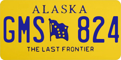 AK license plate GMS824