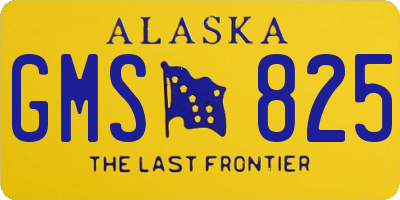 AK license plate GMS825