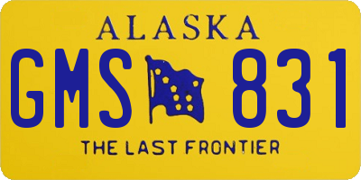 AK license plate GMS831