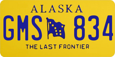 AK license plate GMS834