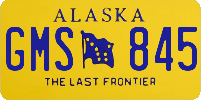 AK license plate GMS845