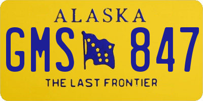 AK license plate GMS847
