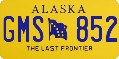 AK license plate GMS852