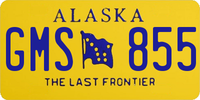 AK license plate GMS855