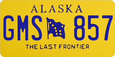 AK license plate GMS857