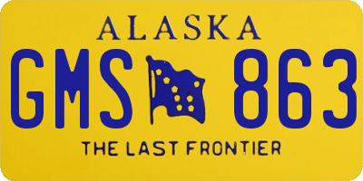 AK license plate GMS863