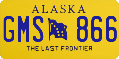 AK license plate GMS866