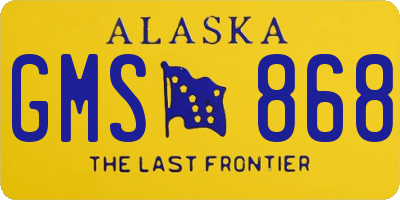 AK license plate GMS868