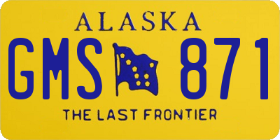 AK license plate GMS871