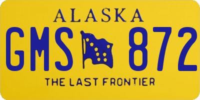 AK license plate GMS872
