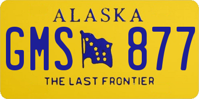 AK license plate GMS877