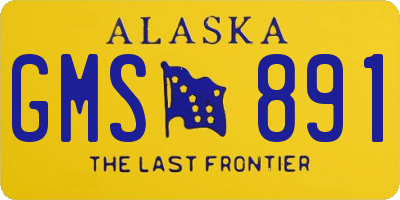 AK license plate GMS891