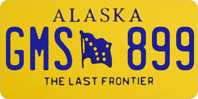 AK license plate GMS899
